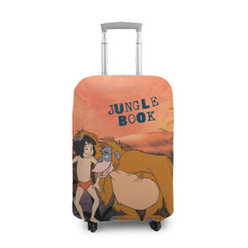 Чехол для чемодана 3D с принтом Mowgli в Белгороде, 86% полиэфир, 14% спандекс | двустороннее нанесение принта, прорези для ручек и колес | akela | bagheera | baloo | disney | jungle book | kaa | mowgli | raksha | shere khan | vdgerir | акела | багира | балу | дисней | каа | маугли | шерхан