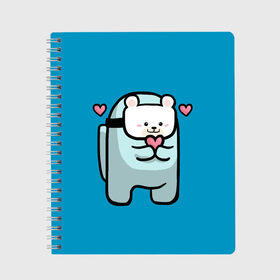 Тетрадь с принтом Nyan Cat (Among Us) в Белгороде, 100% бумага | 48 листов, плотность листов — 60 г/м2, плотность картонной обложки — 250 г/м2. Листы скреплены сбоку удобной пружинной спиралью. Уголки страниц и обложки скругленные. Цвет линий — светло-серый
 | among | among us | cat | cats | crewmate | game | impistor | nyan | space | us | vote | выживший | игра | космос | кот | котейка | котэ | кошка | кэт | невиновный | нян | предатель | самозванец | сердечки | сердечко | сердца | сердце