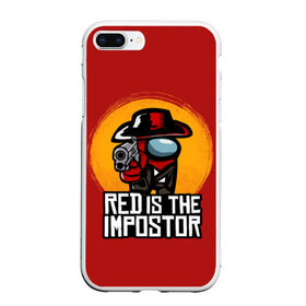 Чехол для iPhone 7Plus/8 Plus матовый с принтом Red Is The Impostor в Белгороде, Силикон | Область печати: задняя сторона чехла, без боковых панелей | among | among us | crewmate | dead | game | impistor | red | redemption | space | us | vote | выживший | игра | космос | красный | невиновный | предатель | самозванец