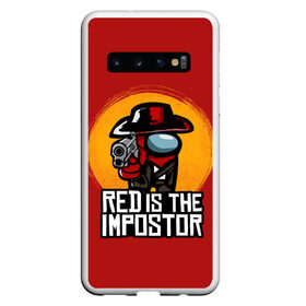 Чехол для Samsung Galaxy S10 с принтом Red Is The Impostor в Белгороде, Силикон | Область печати: задняя сторона чехла, без боковых панелей | Тематика изображения на принте: among | among us | crewmate | dead | game | impistor | red | redemption | space | us | vote | выживший | игра | космос | красный | невиновный | предатель | самозванец