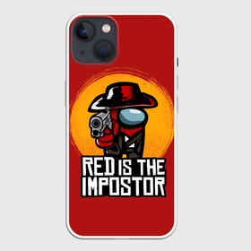 Чехол для iPhone 13 с принтом Red Is The Impostor в Белгороде,  |  | among | among us | crewmate | dead | game | impistor | red | redemption | space | us | vote | выживший | игра | космос | красный | невиновный | предатель | самозванец