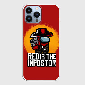 Чехол для iPhone 13 Pro Max с принтом Red Is The Impostor в Белгороде,  |  | among | among us | crewmate | dead | game | impistor | red | redemption | space | us | vote | выживший | игра | космос | красный | невиновный | предатель | самозванец