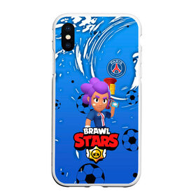 Чехол для iPhone XS Max матовый с принтом BRAWL STARS SHELLY \ PSG. в Белгороде, Силикон | Область печати: задняя сторона чехла, без боковых панелей | Тематика изображения на принте: 8 bit | amber | brawl stars | crow | gale | leon | max | mecha | mecha crow | mr.p | psg | sally leon | shark | shelly | tara | virus 8 bit | werewolf leon | акула | амбер | берли | бравл старс | ворон | макс | оборотень | псж | шелли