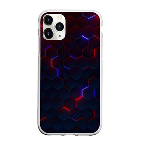 Чехол для iPhone 11 Pro Max матовый с принтом Light Background в Белгороде, Силикон |  | art | background | geometry | hexagons | neon | texture | арт | геометрия | неон | текстура | фон | шестигранники