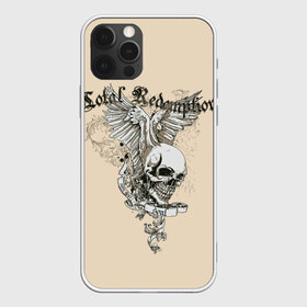 Чехол для iPhone 12 Pro Max с принтом Крылатый череп в Белгороде, Силикон |  | красивый шрифт | крылья | перья | череп | череп с крыльями.