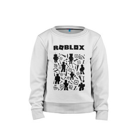 Детский свитшот хлопок с принтом ROBLOX в Белгороде, 100% хлопок | круглый вырез горловины, эластичные манжеты, пояс и воротник | piggy | roblox | roblox games | roblox piggy | игра роблокс | пигги. | роблокс | роблокс пигги | робукс