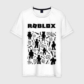 Мужская футболка хлопок с принтом ROBLOX в Белгороде, 100% хлопок | прямой крой, круглый вырез горловины, длина до линии бедер, слегка спущенное плечо. | piggy | roblox | roblox games | roblox piggy | игра роблокс | пигги. | роблокс | роблокс пигги | робукс