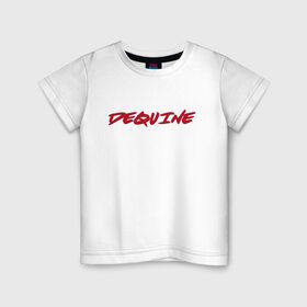Детская футболка хлопок с принтом Dequine в Белгороде, 100% хлопок | круглый вырез горловины, полуприлегающий силуэт, длина до линии бедер | 