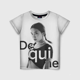 Детская футболка 3D с принтом Dequine в Белгороде, 100% гипоаллергенный полиэфир | прямой крой, круглый вырез горловины, длина до линии бедер, чуть спущенное плечо, ткань немного тянется | 