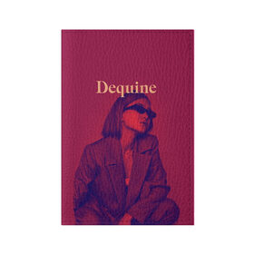 Обложка для паспорта матовая кожа с принтом Dequine в Белгороде, натуральная матовая кожа | размер 19,3 х 13,7 см; прозрачные пластиковые крепления | dequine | vishnya | вишня | данеля садыкова | деквин | декуин | дэквин