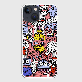 Чехол для iPhone 13 mini с принтом Tosh в Белгороде,  |  | color | hipster | pattern | pop art | tosh | ерунда | поп арт | узор | хипстер | цвет