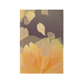 Обложка для паспорта матовая кожа с принтом Осень. Листья. Цветы в Белгороде, натуральная матовая кожа | размер 19,3 х 13,7 см; прозрачные пластиковые крепления | 