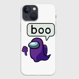 Чехол для iPhone 13 mini с принтом BOO (Among Us) в Белгороде,  |  | among | among us | boo | crewmate | game | ghost | impistor | space | us | vote | бу | буу | выживший | игра | космос | невиновный | предатель | приведение | призрак | самозванец