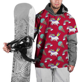Накидка на куртку 3D с принтом Pattern в Белгороде, 100% полиэстер |  | cloud | hoofs | icecream | mane | pattern | rainbow | tail | unicorn | грива | единорог | копыта | мороженое | облако | радуга | узор | хвост