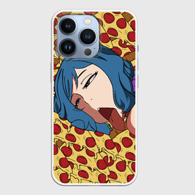 Чехол для iPhone 13 Pro с принтом АХЕГАО ПИЦЦА в Белгороде,  |  | ahegao | anime | pizza | аниме | ахегао | пицца