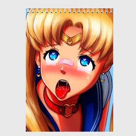 Скетчбук с принтом SAILOR MOON AHEGAO в Белгороде, 100% бумага
 | 48 листов, плотность листов — 100 г/м2, плотность картонной обложки — 250 г/м2. Листы скреплены сверху удобной пружинной спиралью | ahegao | anime | sailor moon | sailor moon ahegao | аниме | ахегао | сейлор мун | сейлор мун ахегао | сэйлор мун