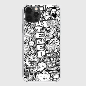 Чехол для iPhone 12 Pro Max с принтом Doodle граффити в Белгороде, Силикон |  | doodle | graffiti | граффити | дудл | чб