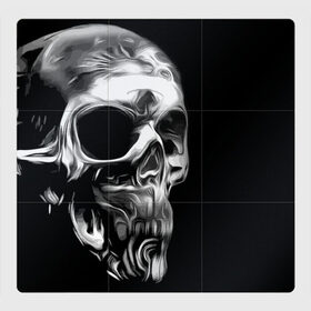 Магнитный плакат 3Х3 с принтом Skull в Белгороде, Полимерный материал с магнитным слоем | 9 деталей размером 9*9 см | Тематика изображения на принте: bones | fashion | orbits | skull | vanguard | авангард | глазницы | кости | мода | череп