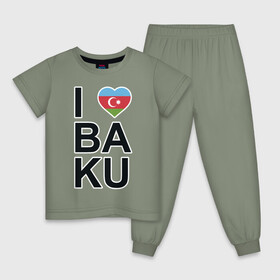 Детская пижама хлопок с принтом Baku в Белгороде, 100% хлопок |  брюки и футболка прямого кроя, без карманов, на брюках мягкая резинка на поясе и по низу штанин
 | Тематика изображения на принте: azerbaijan | baku | азербайджан | баку | герб | флаг