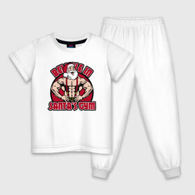 Детская пижама хлопок с принтом Dab santa в Белгороде, 100% хлопок |  брюки и футболка прямого кроя, без карманов, на брюках мягкая резинка на поясе и по низу штанин
 | Тематика изображения на принте: 