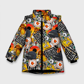 Зимняя куртка для девочек 3D с принтом PUBG STICKER в Белгороде, ткань верха — 100% полиэстер; подклад — 100% полиэстер, утеплитель — 100% полиэстер. | длина ниже бедра, удлиненная спинка, воротник стойка и отстегивающийся капюшон. Есть боковые карманы с листочкой на кнопках, утяжки по низу изделия и внутренний карман на молнии. 

Предусмотрены светоотражающий принт на спинке, радужный светоотражающий элемент на пуллере молнии и на резинке для утяжки. | pubg | pubg lite | pubg mobile | игры | пабг | пабг лайт | пабг мобайл | пабг на пк. | пубг | пубг мобайл | стрелялки