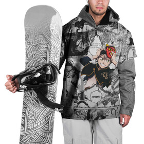 Накидка на куртку 3D с принтом Аста в Белгороде, 100% полиэстер |  | Тематика изображения на принте: asta | black clover | акума | аста | демон | пятилистник | черный клевер