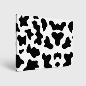 Холст прямоугольный с принтом Му-му в Белгороде, 100% ПВХ |  | Тематика изображения на принте: абстракция | бык | кожа коровы | корова | му му | пятна | черно белое | черно белые пятна
