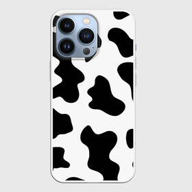 Чехол для iPhone 13 Pro с принтом Му му в Белгороде,  |  | абстракция | бык | кожа коровы | корова | му му | пятна | черно белое | черно белые пятна