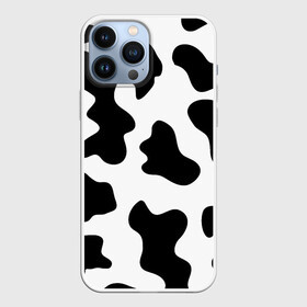 Чехол для iPhone 13 Pro Max с принтом Му му в Белгороде,  |  | абстракция | бык | кожа коровы | корова | му му | пятна | черно белое | черно белые пятна