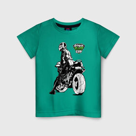 Детская футболка хлопок с принтом Kawasaki Ninja Cup в Белгороде, 100% хлопок | круглый вырез горловины, полуприлегающий силуэт, длина до линии бедер | cup | engine | girl | helmet | motorcycle | power | двигатель | девушка | кубок | мотоцикл | мощь | шлем