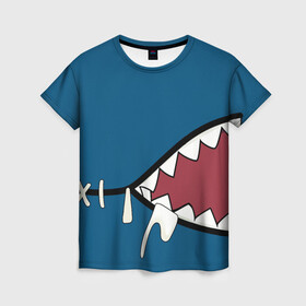 Женская футболка 3D с принтом Акула gawr gura в Белгороде, 100% полиэфир ( синтетическое хлопкоподобное полотно) | прямой крой, круглый вырез горловины, длина до линии бедер | baby shark | gawr gura | акула | акуленок | акулы | с акулами | с акулой | челюсти