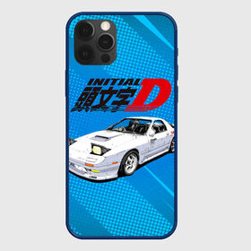 Чехол для iPhone 12 Pro с принтом Initial D машина на голубом фоне в Белгороде, силикон | область печати: задняя сторона чехла, без боковых панелей | initial d | аниме | гонки | инициал ди | король дрифта | уличные гонки | фильм