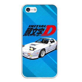 Чехол для iPhone 5/5S матовый с принтом INITIAL D в Белгороде, Силикон | Область печати: задняя сторона чехла, без боковых панелей | Тематика изображения на принте: initial d | аниме | гонки | инициал ди | король дрифта | уличные гонки | фильм