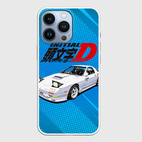 Чехол для iPhone 13 Pro с принтом Initial D машина на голубом фоне в Белгороде,  |  | initial d | аниме | гонки | инициал ди | король дрифта | уличные гонки | фильм