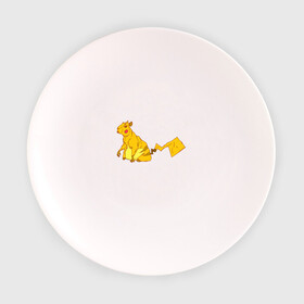 Тарелка 3D с принтом Пикачу в Белгороде, фарфор | диаметр - 210 мм
диаметр для нанесения принта - 120 мм | аниме | капибара | пикачу | покемон | покемоны