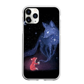 Чехол для iPhone 11 Pro матовый с принтом Лиса и ее дух в Белгороде, Силикон |  | fox | moon | stars | дух | звезды | лес | леса | лиса | лиса и лес | лисичка | лисичка в лесу | лисички в космосе | лисы | луна | небо | ночное небо | с лисами | темнота
