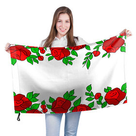 Флаг 3D с принтом Scarlet Roses в Белгороде, 100% полиэстер | плотность ткани — 95 г/м2, размер — 67 х 109 см. Принт наносится с одной стороны | fashion flowers | fashion girl | love | букет | бутоны | жена | красные цветы | лепестки | летние | лето | листья | лучшая | люблю | мама | подарок | природа | растения | розочка | розы | сюрприз | узор | цветок | цветочки