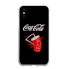 Чехол для iPhone XS Max матовый с принтом Coca Cola в Белгороде, Силикон | Область печати: задняя сторона чехла, без боковых панелей | coca cola | газировка | кола | лето | лимонад | свежесть | стакан