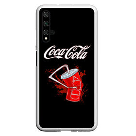 Чехол для Honor 20 с принтом Coca Cola в Белгороде, Силикон | Область печати: задняя сторона чехла, без боковых панелей | Тематика изображения на принте: coca cola | газировка | кола | лето | лимонад | свежесть | стакан