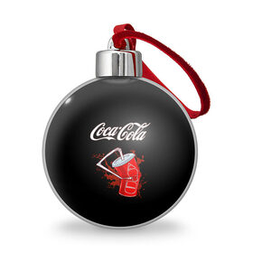 Ёлочный шар с принтом Coca Cola в Белгороде, Пластик | Диаметр: 77 мм | coca cola | газировка | кола | лето | лимонад | свежесть | стакан