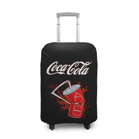 Чехол для чемодана 3D с принтом Coca Cola в Белгороде, 86% полиэфир, 14% спандекс | двустороннее нанесение принта, прорези для ручек и колес | coca cola | газировка | кола | лето | лимонад | свежесть | стакан