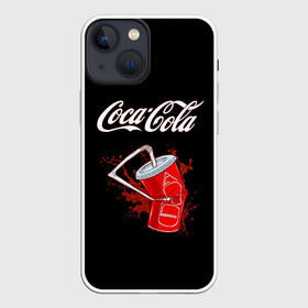 Чехол для iPhone 13 mini с принтом Coca Cola в Белгороде,  |  | coca cola | газировка | кола | лето | лимонад | свежесть | стакан