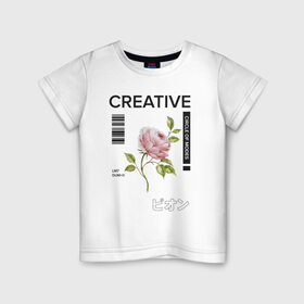 Детская футболка хлопок с принтом CREATIVE в Белгороде, 100% хлопок | круглый вырез горловины, полуприлегающий силуэт, длина до линии бедер | 2020 | абстракция | граффити | стиль | тренд | уличный стиль | урбан