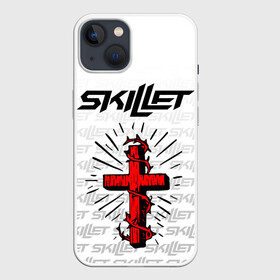 Чехол для iPhone 13 с принтом SKILLET в Белгороде,  |  | skillet | skillet 2020 | skillet hero | skillet monster | skillet rose | группа skillet | скелет