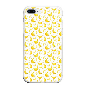 Чехол для iPhone 7Plus/8 Plus матовый с принтом Банановый рай в Белгороде, Силикон | Область печати: задняя сторона чехла, без боковых панелей | bananas | circle | fruit | pattern | бананы | кружок | узор | фрукт