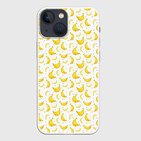 Чехол для iPhone 13 mini с принтом Банановый рай в Белгороде,  |  | bananas | circle | fruit | pattern | бананы | кружок | узор | фрукт