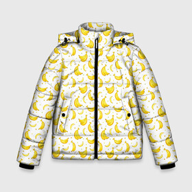 Зимняя куртка для мальчиков 3D с принтом Банановый рай в Белгороде, ткань верха — 100% полиэстер; подклад — 100% полиэстер, утеплитель — 100% полиэстер | длина ниже бедра, удлиненная спинка, воротник стойка и отстегивающийся капюшон. Есть боковые карманы с листочкой на кнопках, утяжки по низу изделия и внутренний карман на молнии. 

Предусмотрены светоотражающий принт на спинке, радужный светоотражающий элемент на пуллере молнии и на резинке для утяжки | Тематика изображения на принте: bananas | circle | fruit | pattern | бананы | кружок | узор | фрукт
