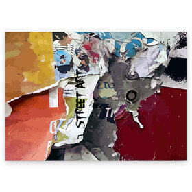 Поздравительная открытка с принтом Street art в Белгороде, 100% бумага | плотность бумаги 280 г/м2, матовая, на обратной стороне линовка и место для марки
 | Тематика изображения на принте: art | color | paint | paper | street | vanguard | wall | авангард | бумага | искусство | краска | стена | улица | цвет