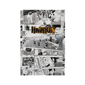 Обложка для паспорта матовая кожа с принтом Haikyu в Белгороде, натуральная матовая кожа | размер 19,3 х 13,7 см; прозрачные пластиковые крепления | haikyu | аниме | волейбол | манга | спортивная | фурудатэ | харуити