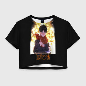 Женская футболка Crop-top 3D с принтом Haikyuu Haikyu Haikuu в Белгороде, 100% полиэстер | круглая горловина, длина футболки до линии талии, рукава с отворотами | anime | fly high | haikuu | haikyu | haikyuu | hinata | karasuno | manga | shoe | аниме | волейбол | кагеяма | карасуно | манга | сее | хайку | хината | яой